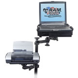Mounting the RAM Printer Cradles with a Vehicle Laptop Mount - Click for larger view