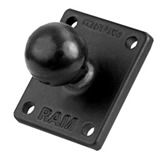 RAM Mount Rectangular AMPS Plate with 1 inch Ball