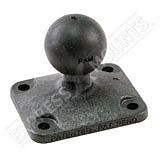 RAM Mount Plastic Rectangular AMPS Plate with 1 inch Ball