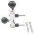 RAM Mount Chrome Motorcycle Handle Base with Double 1' Ball