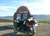 Crossing the Arctic Circle on the way north.
